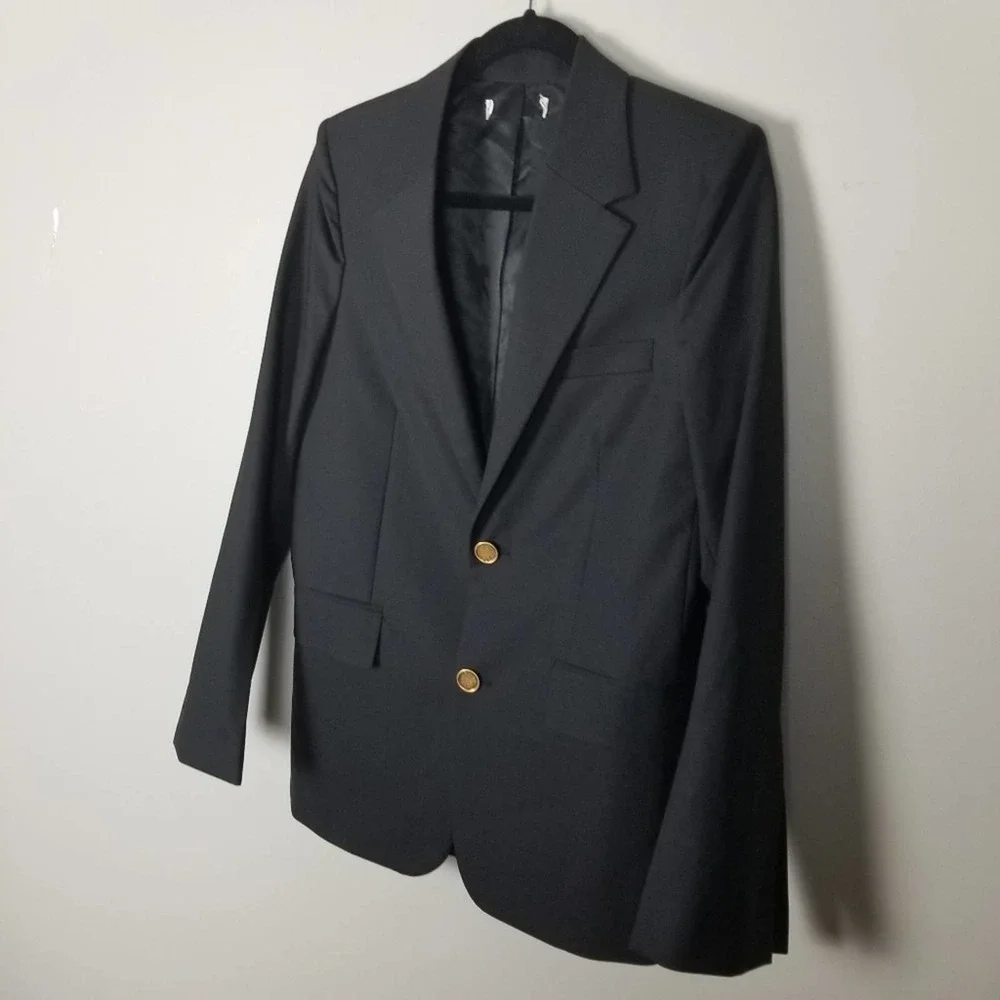 Bottega Veneta black blazer, gold buttons, size 38 IT